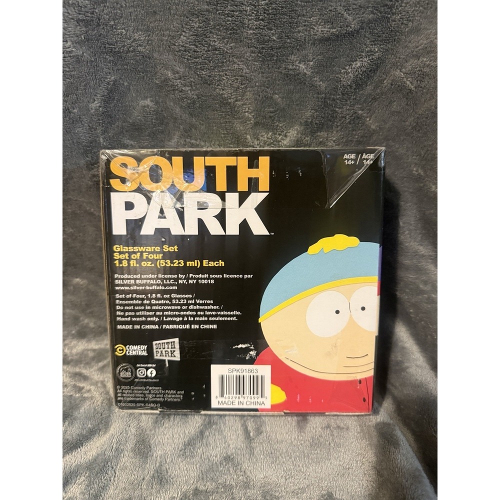 South Park‎ Cartman Kenny Stan Kyle Mr Hankey Christmas 4pc Shot Glass Set NEW - Picture 3 of 4